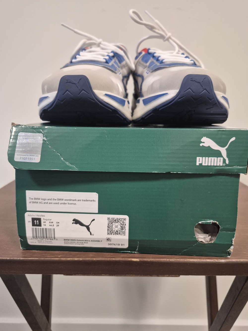 PUMA BMW MMS Extent Nitro Sneakers – Men's Size 11 – White/Blue